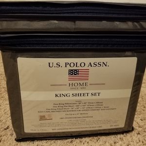 U.S. POLO ASSN. King Sheet Set - charcoal